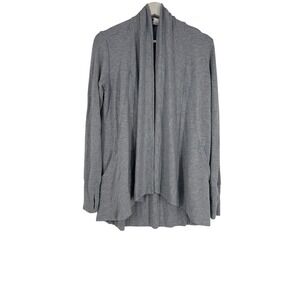 Athleta Cardigan Womens‎ XS Gray Pranayama Wrap Open Front Thumbholes Pocket